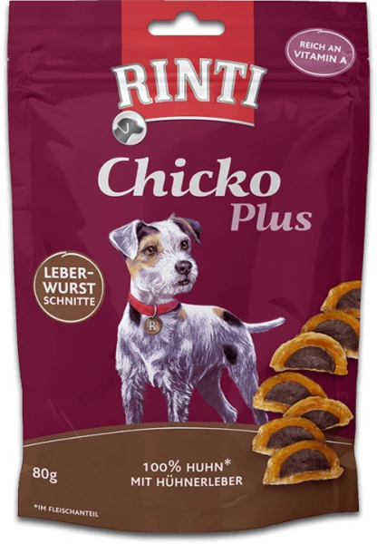 Rinti Extra Chicko Plus | Leberwurstschnitten | 6x80g Hundesnack 1 Rinti Extra Chicko Plus | Leberwurstschnitten | 6x80g Hundesnack