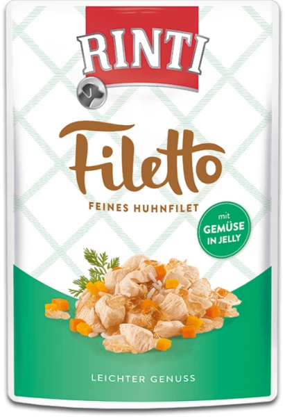 Rinti Filetto Jelly | Huhn Und Gemüse | 24x100g Hundefutter 1 Rinti Filetto Jelly | Huhn Und Gemüse | 24x100g Hundefutter