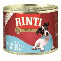 Rinti Gold | Mit Geflügelherzen | 12x185g Hundefutter