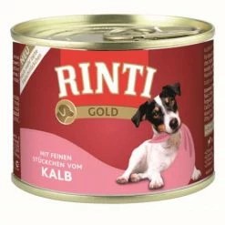 Rinti Gold | Mit Kalbstücken | 12x185g Hundefutter
