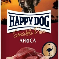 Happy Dog Africa | Strauss Pur | 6x 400g Hundefutter