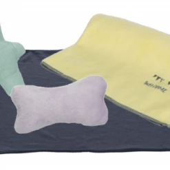 Trixie Junior Welpen-Set | Fleecedecke, Mikrofaser Handtuch, 2 Plüsch Spielzeuge