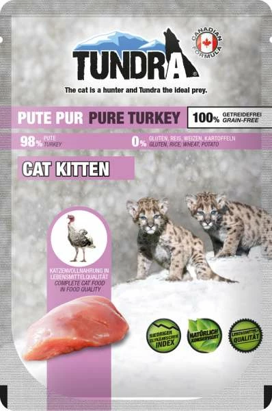 Tundra Cat Kitten | Mit Pute PUR | 16x 85 G Pouch Katzenfutter 1 Tundra Cat Kitten | Mit Pute PUR | 16x 85 G Pouch Katzenfutter