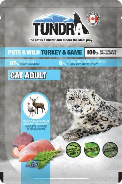 Tundra Cat | Mit Pute & Wild | 16x 85 G Pouch Katzenfutter 1 Tundra Cat | Mit Pute & Wild | 16x 85 G Pouch Katzenfutter