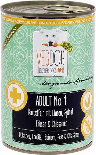 VEGDOG Veggie Dog | Adult No 1 | Kartoffeln Mit Linsen & Spinat 1 VEGDOG Veggie Dog | Adult No 1 | Kartoffeln Mit Linsen & Spinat