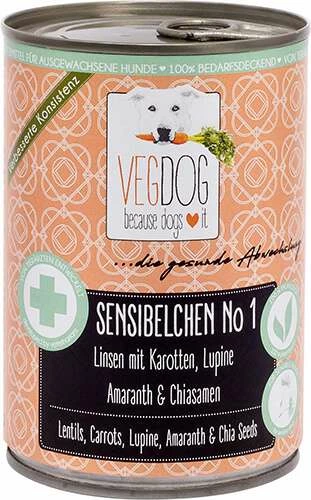 VEGDOG Veggie Dog | Sensibelchen No 1 | Linsen & Kartoffeln 1 VEGDOG Veggie Dog | Sensibelchen No 1 | Linsen & Kartoffeln