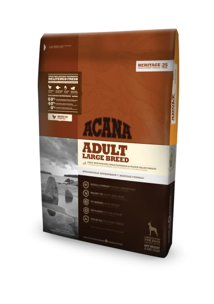 Acana Adult Dog, Large-Breed, Heritage, Getreidefrei 1 Acana Adult Dog, Large-Breed, Heritage, Getreidefrei