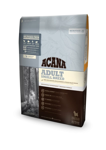 Acana Adult Dog, Small-Breed, Heritage, Getreidefrei 1 Acana Adult Dog, Small-Breed, Heritage, Getreidefrei
