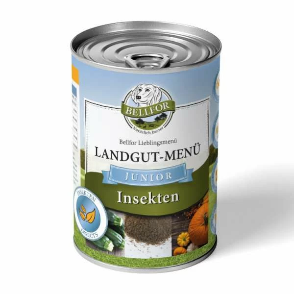 Bellfor Landgut-Menü JUNIOR | Mit Insekten | Getreidefrei | 6x400g Hundefutter 1 Bellfor Landgut-Menü JUNIOR | Mit Insekten | Getreidefrei | 6x400g Hundefutter