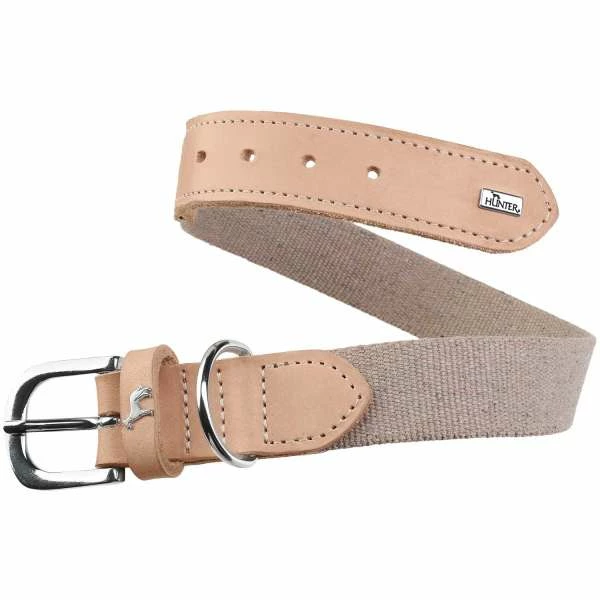 Hunter Halsband Trino | Grau-natur | Hundehalsband 1 Hunter Halsband Trino | Grau-natur | Hundehalsband