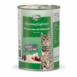 Grau Schlemmertöpchen Adult-Cat | Mit Herz, Leber & Vollkornreis