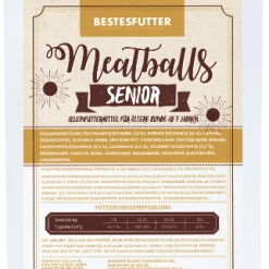 Bestesfutter Meatballs Senior | Semi-feucht | Getreidefreies Hundefutter