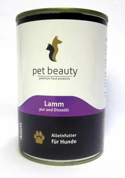Pet-Beauty Pet Beauty, Mit Lamm Pur & Distelöl, 6x400g 1 Pet-Beauty Pet Beauty, Mit Lamm Pur & Distelöl, 6x400g