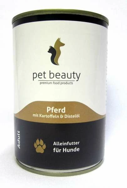 Pet-Beauty Pet Beauty | Mit Pferd & Distelöl | 6x400g Hundefutter 1 Pet-Beauty Pet Beauty | Mit Pferd & Distelöl | 6x400g Hundefutter
