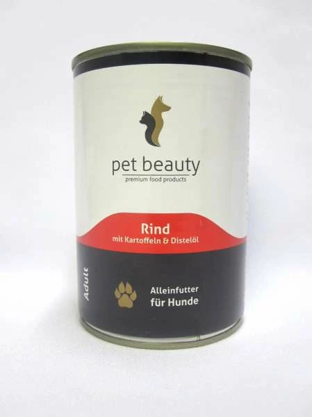 Pet-Beauty Pet Beauty, | Mit Rind & Distelöl | 6x400g Hundefutter 1 Pet-Beauty Pet Beauty, | Mit Rind & Distelöl | 6x400g Hundefutter