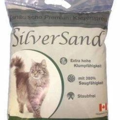 Silversand-Katzenstreu | Mit Babypuderduft | 2x15 Kg