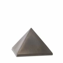 Völsing Tierurne Pyramide | Einfarbig Und Schlicht | Urne Mit Perlmuttschillernder Oberfläche