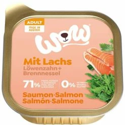WOW ADULT | Mit Lachs, Löwenzahn & Brennnessel | 11x 150gS Hundefutter