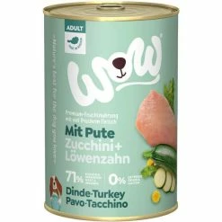 WOW ADULT | Mit Pute, Zucchini & Löwenzahn | 6x Getreidefreies Hundefutter
