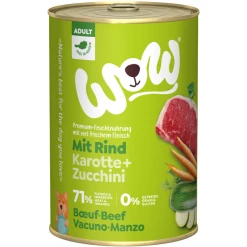 WOW ADULT | Mit Rind, Karotte & Zucchini | 6x Hundefutter