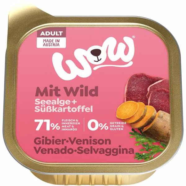 WOW ADULT | Mit Wild, Seealge & Süßkartoffel | 11x 150gS Hundefutter 1 WOW ADULT | Mit Wild, Seealge & Süßkartoffel | 11x 150gS Hundefutter