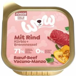 WOW JUNIOR | Mit Rind, Kürbis & Brennnessel | 11x 150gS Hundefutter